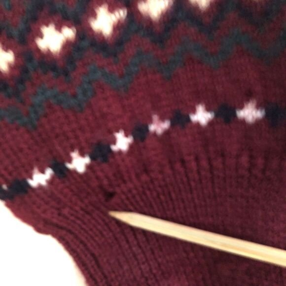 JG Hook 100% Wool Cardigan Sweater Womens Size M VTG 70s Birdseye Burgundy FLAWS - Picture 9 of 16